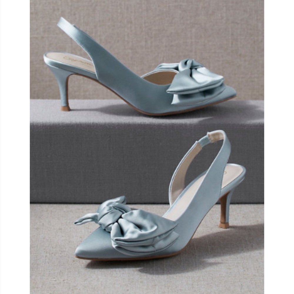 Seychelles Blue Satin Heels